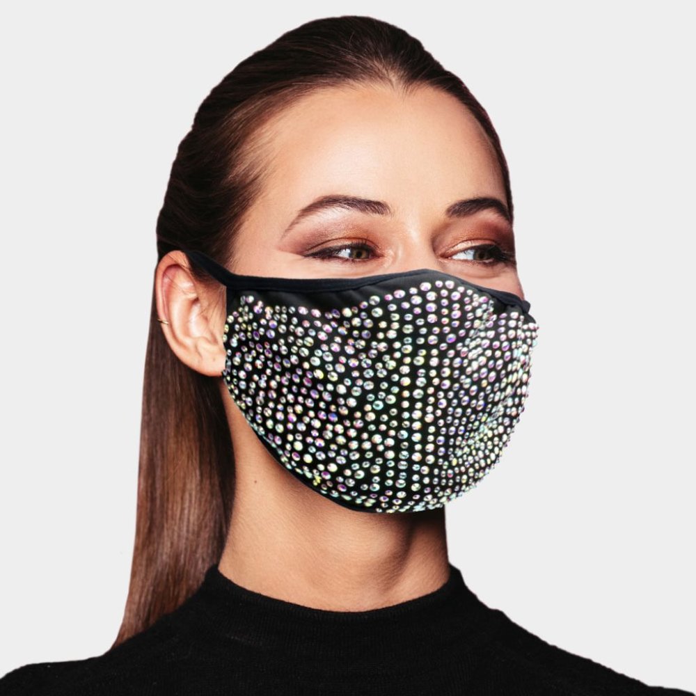 Stone Studded Fashion Mask